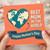 Best Mum in the World Mother's Day Card - Heart-Shaped World Map, Happy Mother's Day Ribbon, Cute Heartfelt Card for Mum