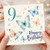 9th Birthday Card, Happy 9th Birthday Butterfly Card