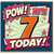 7th Birthday Card, Comic Book Style You’re 7 Today Card