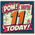 11th Birthday Card, You're 11 Today Comic Style Card