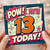 13th Birthday Card, Comic Book Style Pow You're 13 Today