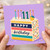 11th Birthday Card, Happy Birthday Cake Design Card