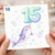 15th Birthday Card, Cute Narwhal 15 Today Card