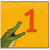 1st Birthday Card, Crocodile Number One Card