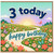 3rd Birthday Card, 3 Today Happy Birthday Floral Butterfly Card