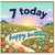 7th Birthday Card, Happy Birthday Floral Butterfly Card