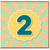 2nd Birthday Card, Retro Number 2 Birthday Card