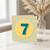 7th Birthday Card, Retro Pastel Sunburst Number 7 Birthday Card