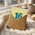 16th Birthday Card, Retro Pastel Sunburst Design