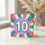10th Birthday Card, Colourful Retro Starburst Design