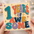 1st Birthday Card, 1 Year of Awesome Retro Typography Card