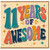 11th Birthday Card, 11 Years of Awesome Card