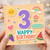 3rd Birthday Card, Cute Happy Birthday Card