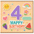 4th Birthday Card, Happy Birthday Card for Age 4