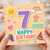 7th Birthday Card, Happy Birthday Age 7 Kids Card