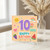 10th Birthday Card, Rainbow and Fruit Design