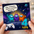 4th Birthday Card, Among Us Space Game Birthday Card