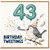 43rd Birthday Card, Birthday Tweetings Bird Party Design