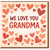 We Love You Grandma Card - Heart Pattern Grandmother Card from Grandkids, Sweet Love/Appreciation, Mother's Day, Birthday or Any Occasion