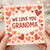 We Love You Grandma Card - Heart Pattern Grandmother Card from Grandkids, Sweet Love/Appreciation, Mother's Day, Birthday or Any Occasion