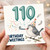 110th Birthday Card, Birthday Tweetings Bird Party Design