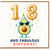 18th Birthday Card, Avo Fabulous Birthday Card with Avocado Character and Gold Balloons