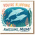 Mum You're Flipping Awesome Card - Cute Dolphin Pun Mother's Day or Birthday Card for Mum, Ocean Coral Design