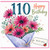 110th Birthday Card, Happy Birthday Floral Bouquet Card