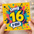 16th Birthday Card, OMG H - BDAY Colourful Splash Design