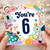 6th Birthday Card, Beauty Themed You're 6 Card
