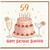 59th Birthday Card, Happy Birthday Beautiful Cake and Champagne Design