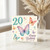 20th Birthday Card, Butterfly Happy Birthday Card for 20 Today