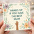 Hands Up If You Have The Best Mum Card - Cute Floral Hand Illustration Mother’s Day or Birthday Card for Mum