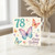 78th Birthday Card, Happy Birthday Butterflies and Flowers Card