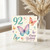92nd Birthday Card, Happy Birthday Butterfly and Floral Design