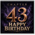 43rd Birthday Card, Chapter 43 Happy Birthday Card