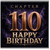 110th Birthday Card, Chapter 110 Happy Birthday Card