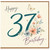 37th Birthday Card, Happy 37th Birthday Floral Butterfly Card