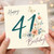 41st Birthday Card, Happy 41th Birthday Floral Butterfly Card