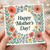 Happy Mother's Day Card for Mum - Hand-Drawn Floral Flower Border, Heartfelt Mothering Sunday Greeting Card