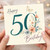 50th Birthday Card, Happy 50th Birthday Floral Butterfly Card