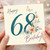 68th Birthday Card, Happy Birthday Floral Butterfly Card