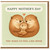 Mother's Day Card for Mum - Cute Otter Family Hug with Heart - 'Happy Mother's Day' and 'You Make Us Feel Like Home'
