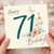 71st Birthday Card, Happy 71th Birthday Floral Butterfly Card