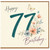 77th Birthday Card, Happy 77th Birthday Floral Butterfly Card