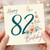 82nd Birthday Card, Floral Watercolour Happy Birthday Card