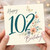 102nd Birthday Card, Elegant Floral Butterfly Happy Birthday Card