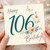 106th Birthday Card, Happy Birthday Floral Butterfly Card