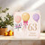 63rd Birthday Card - Balloons and Flowers Design - 145mm x 145mm Square Greeting Card - Elegant Adult Age 63, Includes Kraft Envelope