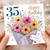 35th Birthday Card, Happy Birthday Floral Bouquet Card With Love